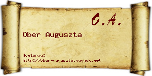 Ober Auguszta névjegykártya
